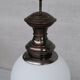 Italian mid-century brass and glass pendant light
