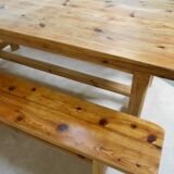 Mountain farm table and two benches