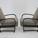 1940s Pair of Kropacek Kozelka Adjustable Armchairs,Czechoslovakia