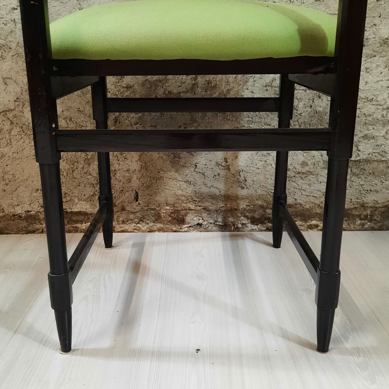 Six 50's chairs - varnished wood