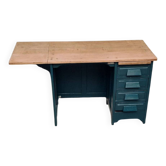 Antique desk with drawers and shelf