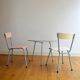 Table tripode et chaises vintage 1950