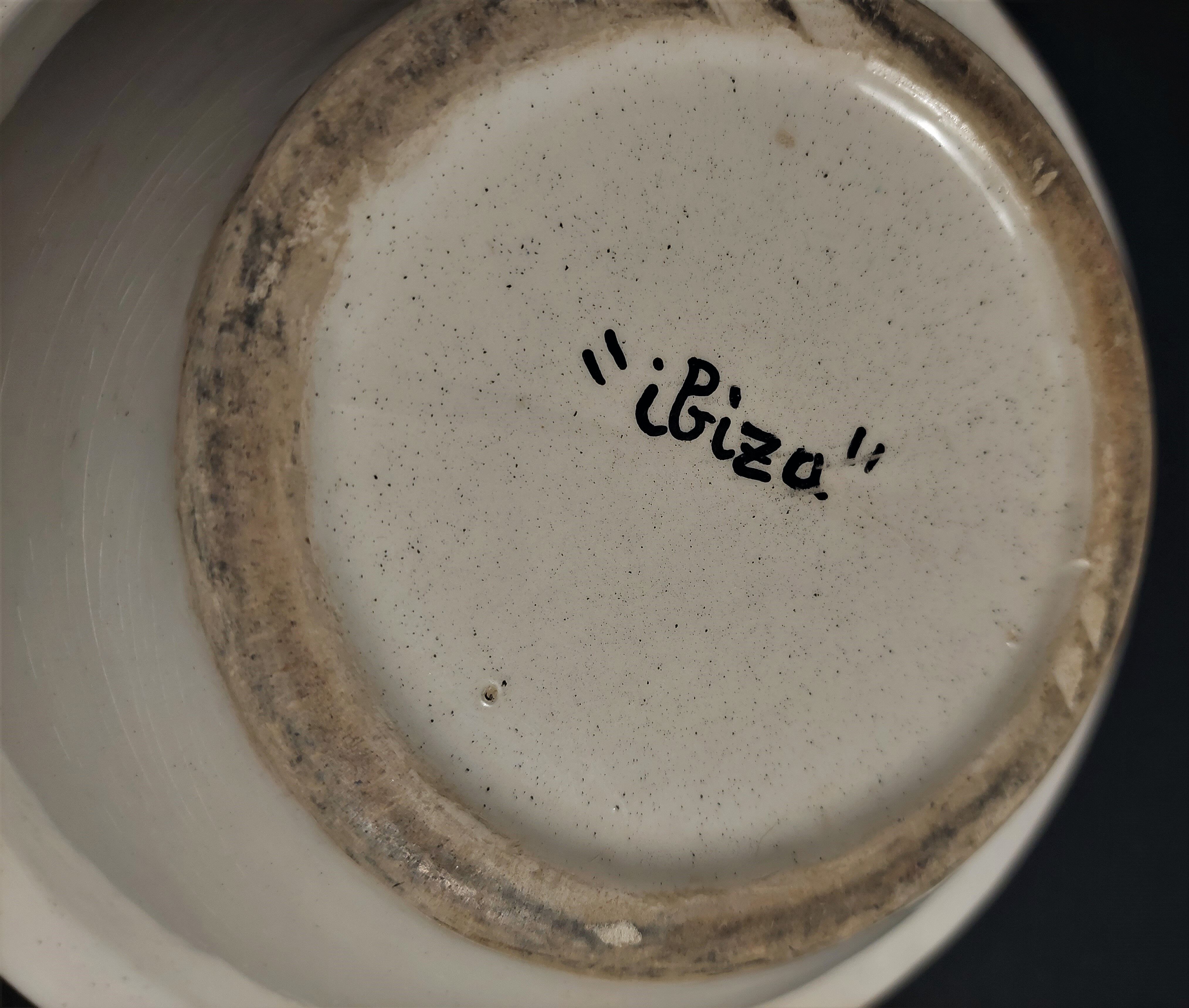 Spanish earthenware dish Ibiza early twentieth century
