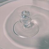 Plat sur pied en verre