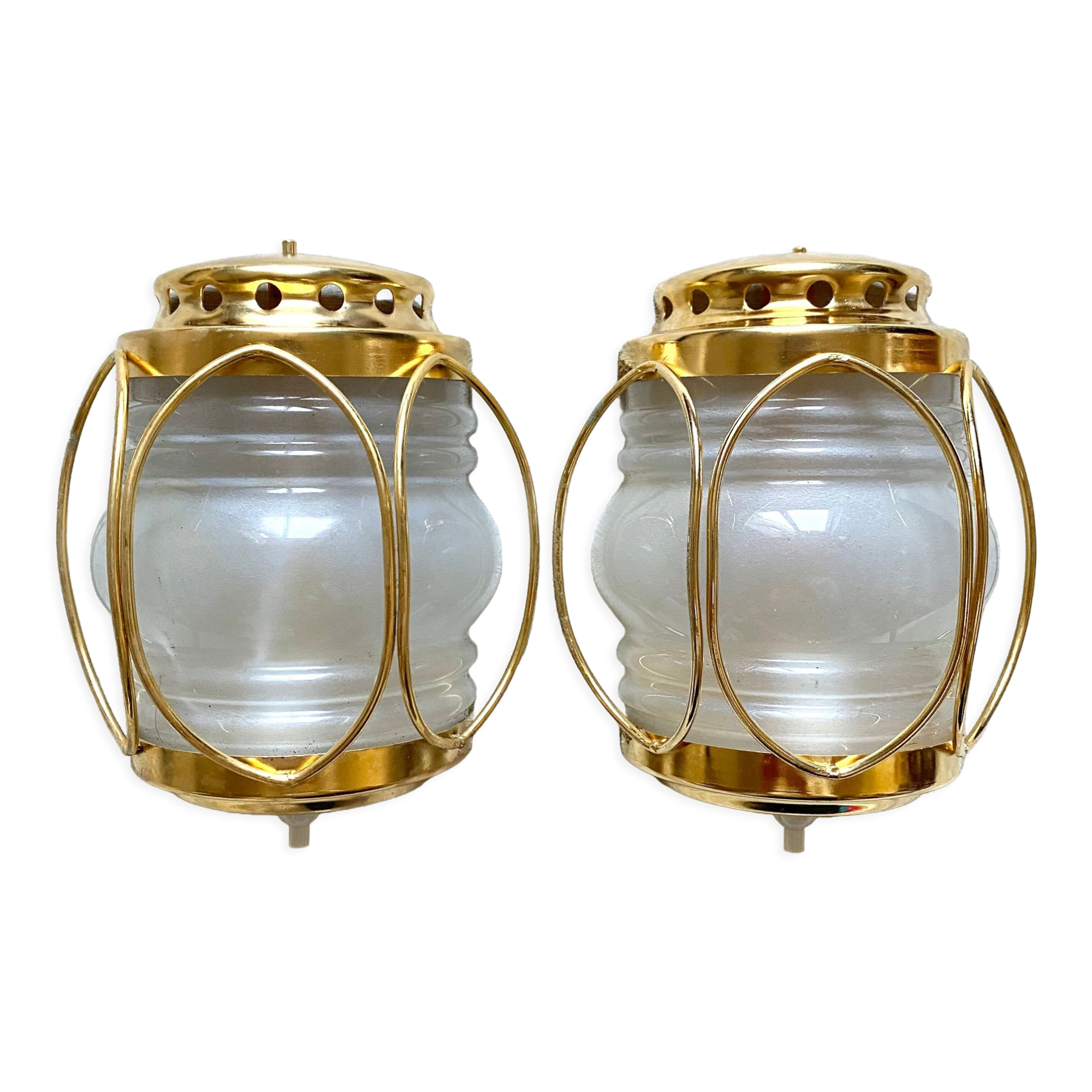 Vintage marine wall lamps