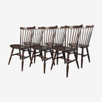 Ensemble de 6 chaises bistrot Baumann