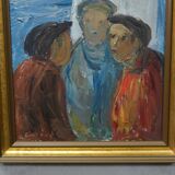 Fishermen, 1960s, oil on canvas, framed, Einar Emland (1916-1994)