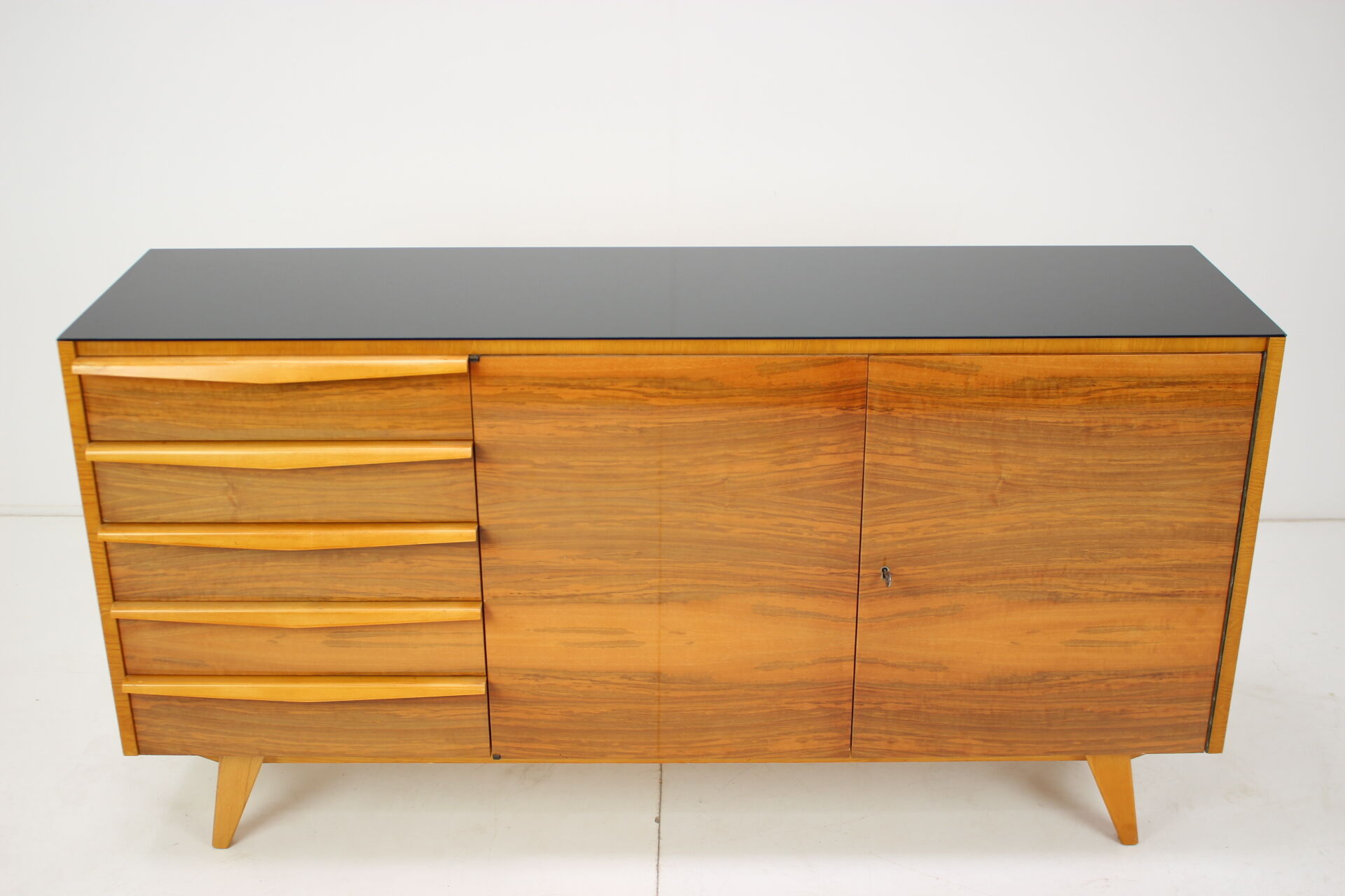 Mid-century upcycled sideboard on high gloss, 1960's