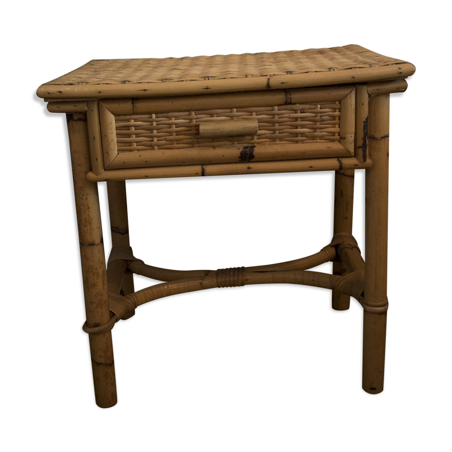 Table de nuit ou d'appoint en rotin
