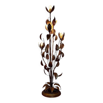 Hans Kögl, golden floor lamp from the 70s
