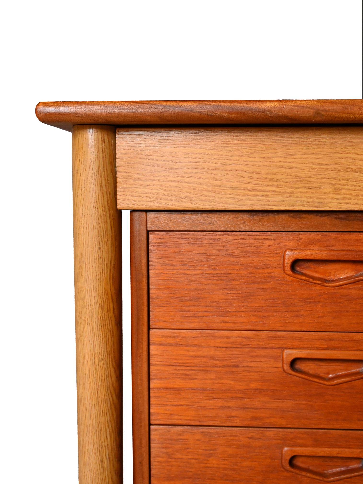 Vintage Scandinavian teak two-tone desk