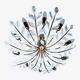 Large Vintage Floral Pendant Light , 1950s
