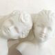 Pair of busts in biscuits