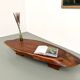 Organic Coffee Table "Slab" in Solid Exotic Wood