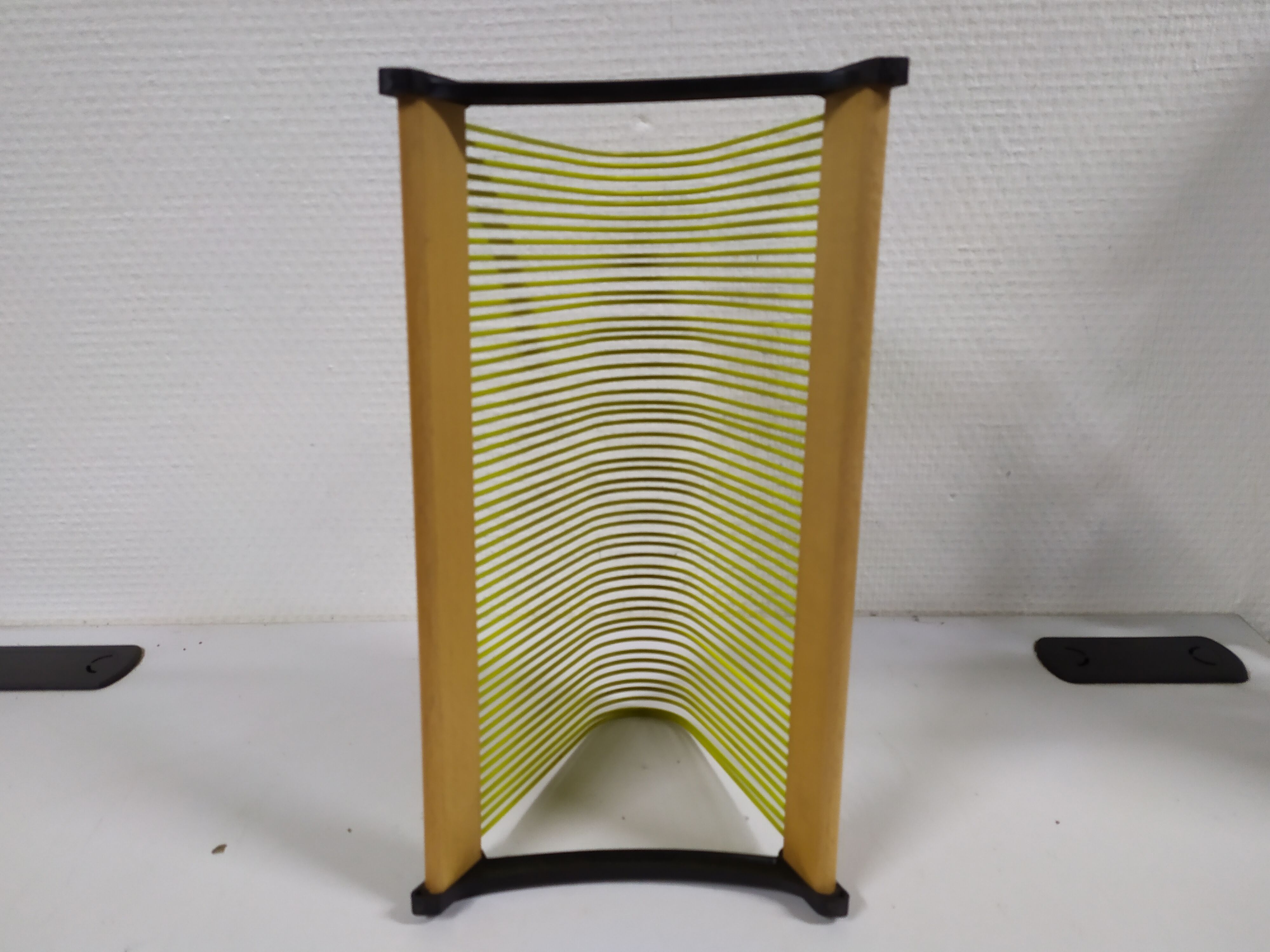 Old green wood vinyl holder, plattofix