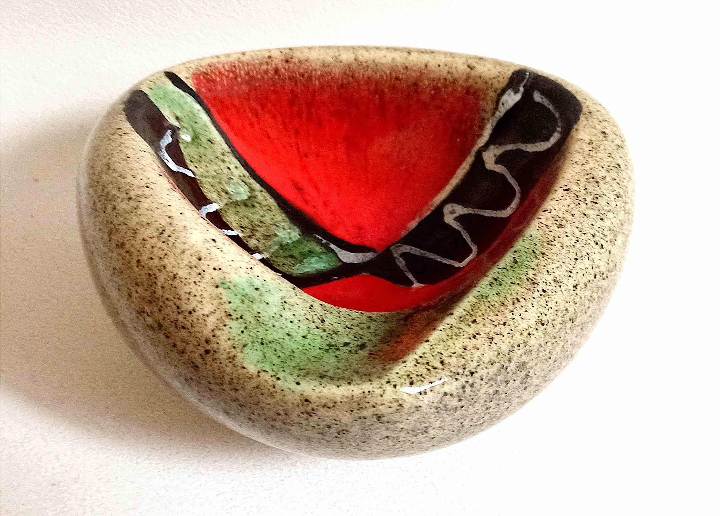 Ashtray or pocket emptier signed 60s Width 15.5 cm