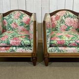Pair of Art Deco armchairs in mahogany from the 1930s.