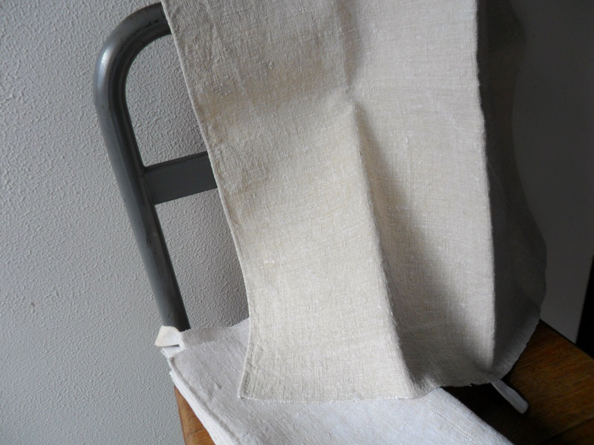 Set of 3 large antique tea towels or hemp towels monogram tf