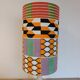 Afro-pop table lamp with Kente wax print