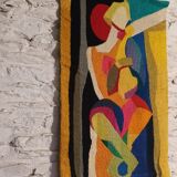 Cubist spirit wool tapestry