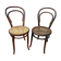 Pair of chairs bistro curved wood