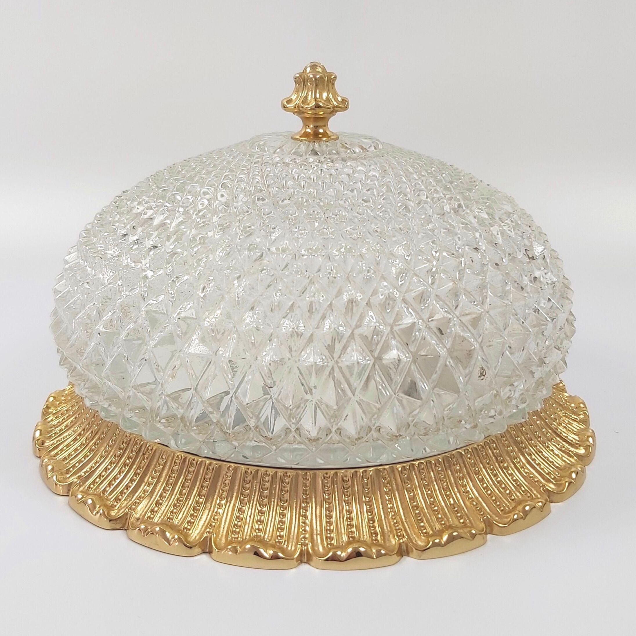 Glass ceiling lamp from Limburg, Germany, 1960s