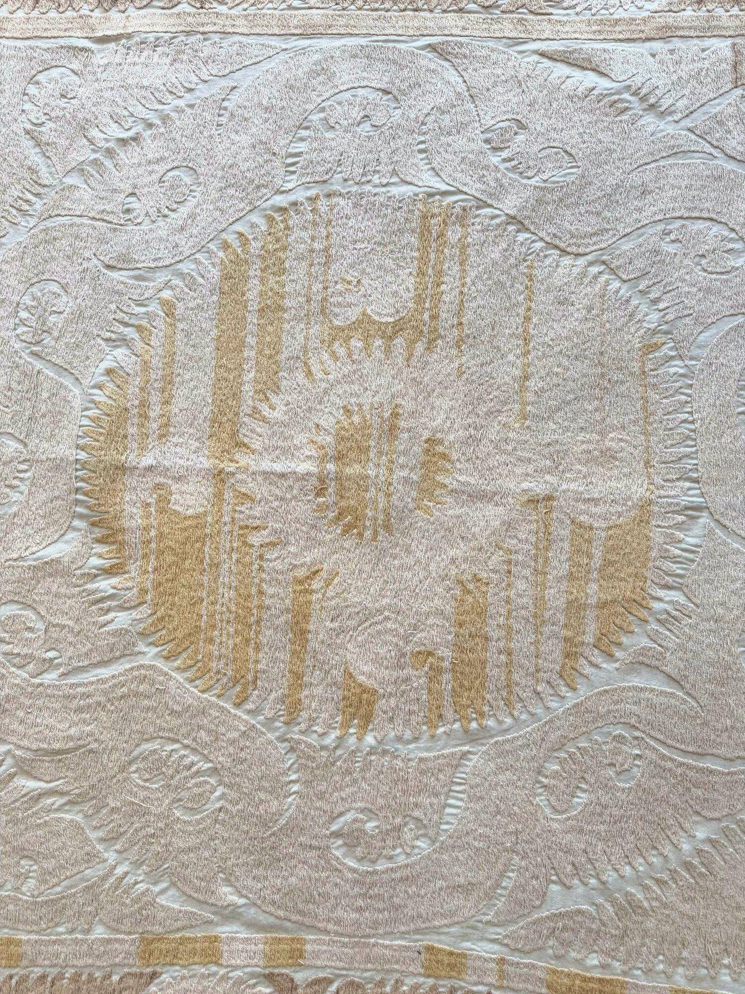Vintage hand-embroidered tablecloth 144x147 cm