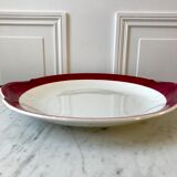 Cake dish / pie Badonviller burgundy 50s