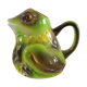 Ceramic frog pitcher in slurry signed Saint Clément design 70s