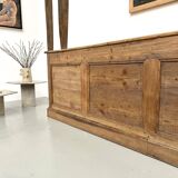 Very large pine trade counter, circa 1920.