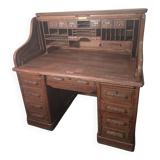 American curtain desk in solid oak from the 1900s.