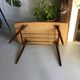 Table basse scandinave teck forme tonneau 1960