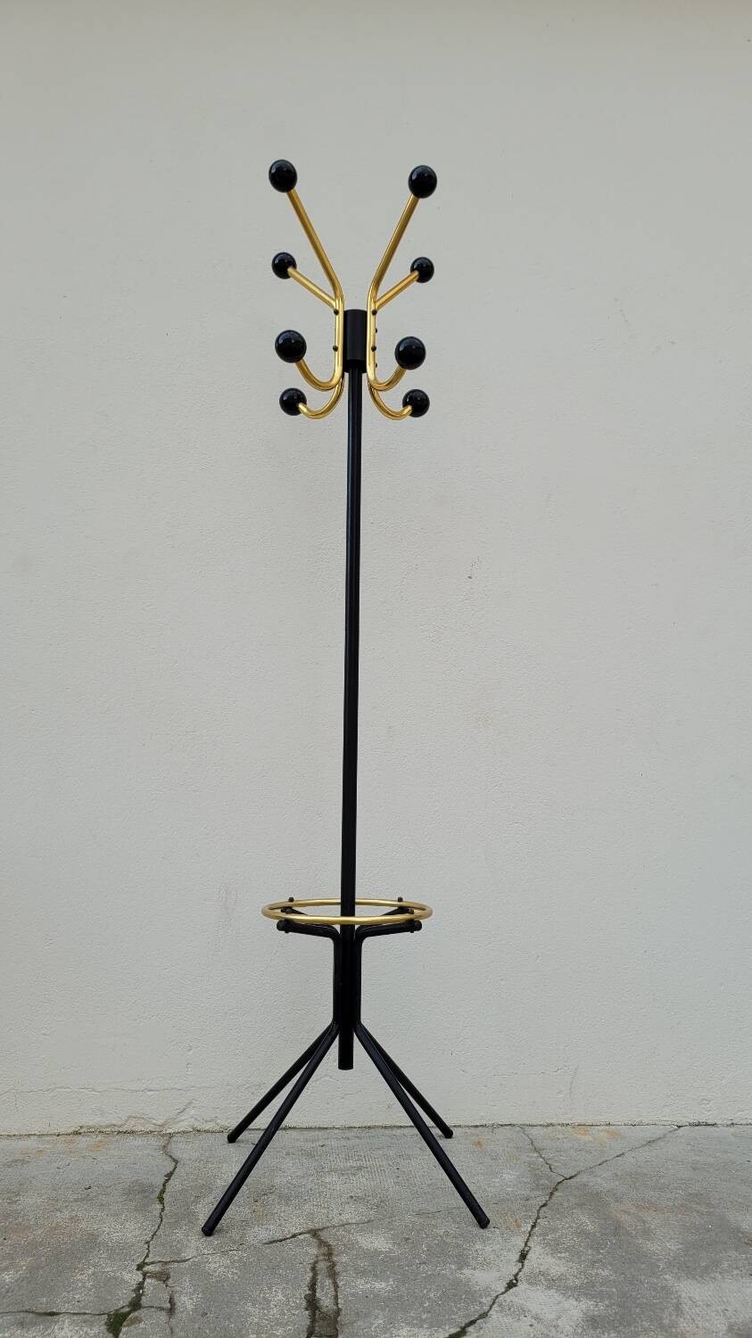 Vintage Parrot Coat Rack with balls 1950s design