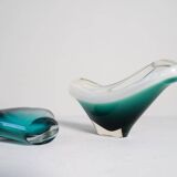 Set of 6 pieces of modern mid-century art glass "Shell", Flygfors Sweden 1955