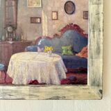 Salon Interior, 1840, Oil on Canvas, Framed