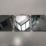 Miroir triptyque barbier vintage 78x30cm