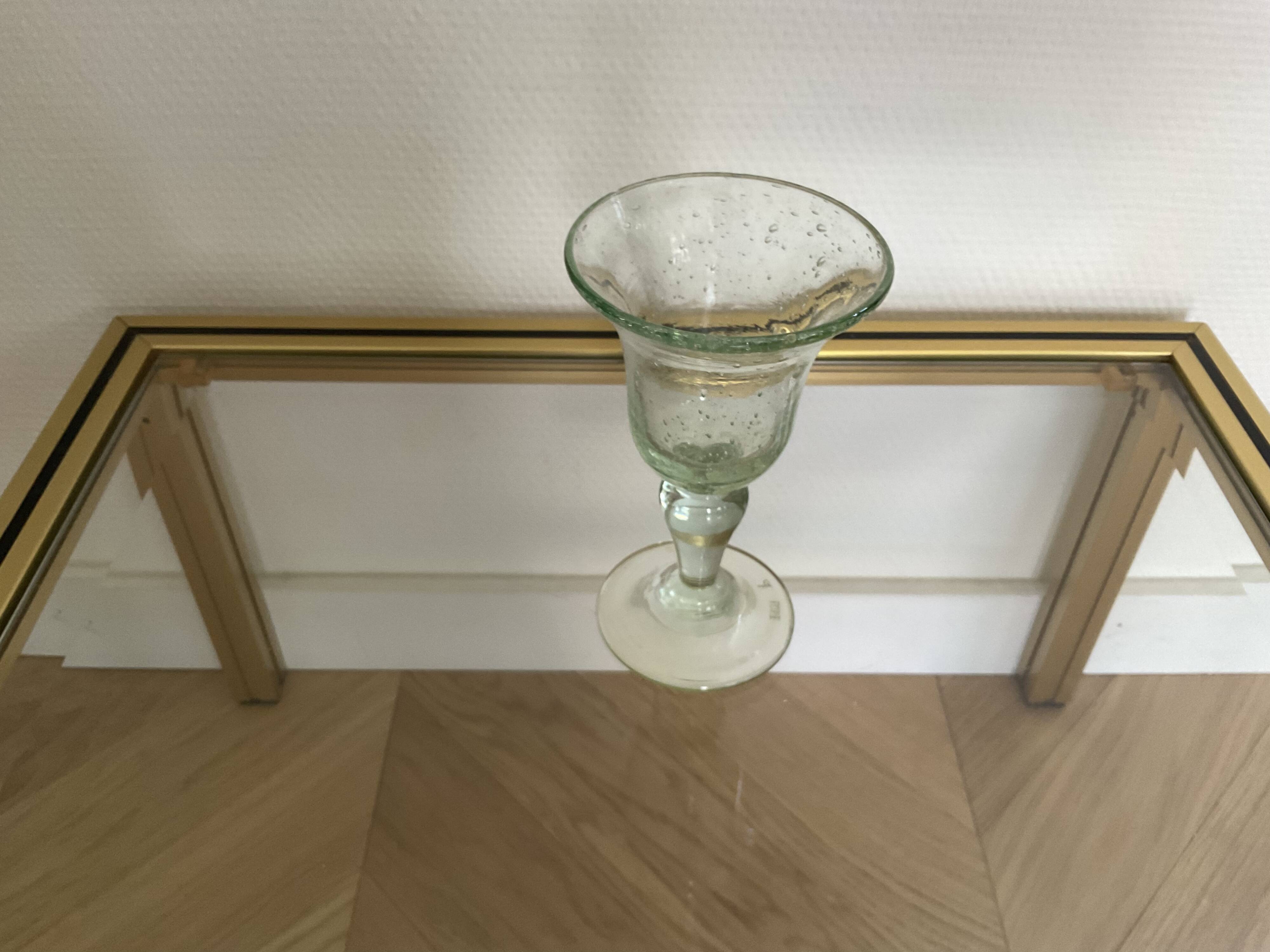 Signed BIOT bubble champagne glass