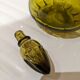 Vintage amber green olive decanter