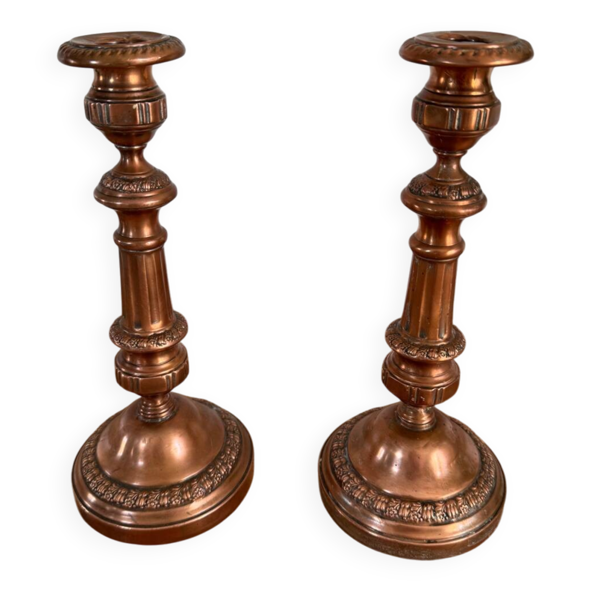 Vintage copper candlesticks