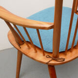 1950s armchair cherrywood, Albert Haberer