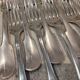 11 silver-plated table forks by Christofle Cluny with stripes