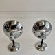 Pair of adjustable vintage wall lamps, chromed metal, France 1970