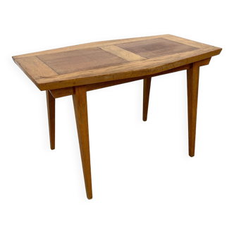 Small Coffee Table 50s – Geometric Marquetry & Compass Legs