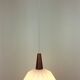 Scandinavian suspension teak opaline "origami" 1960