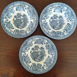 8 blue & white soup plates Broadhurst, Lunéville, Myott and Royal Sphinx Regout Maestricht