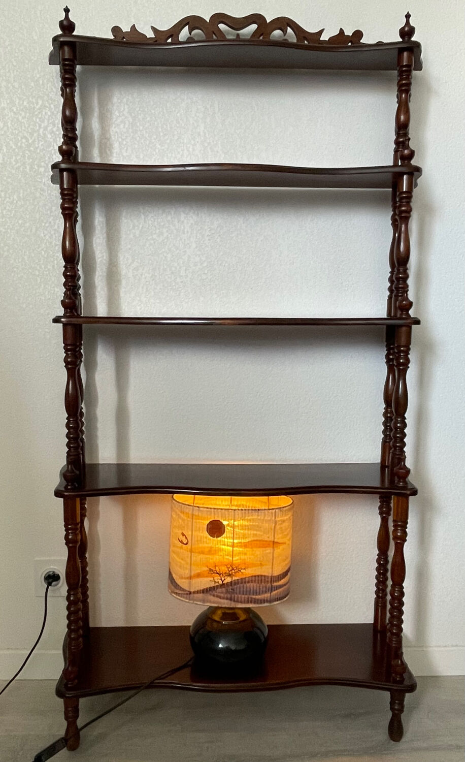Library - turned wooden shelf