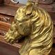 Table lamp made of solid bronze on a marble base.