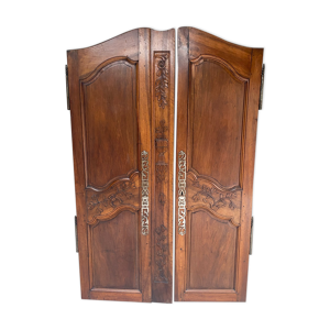Paire de portes noyer