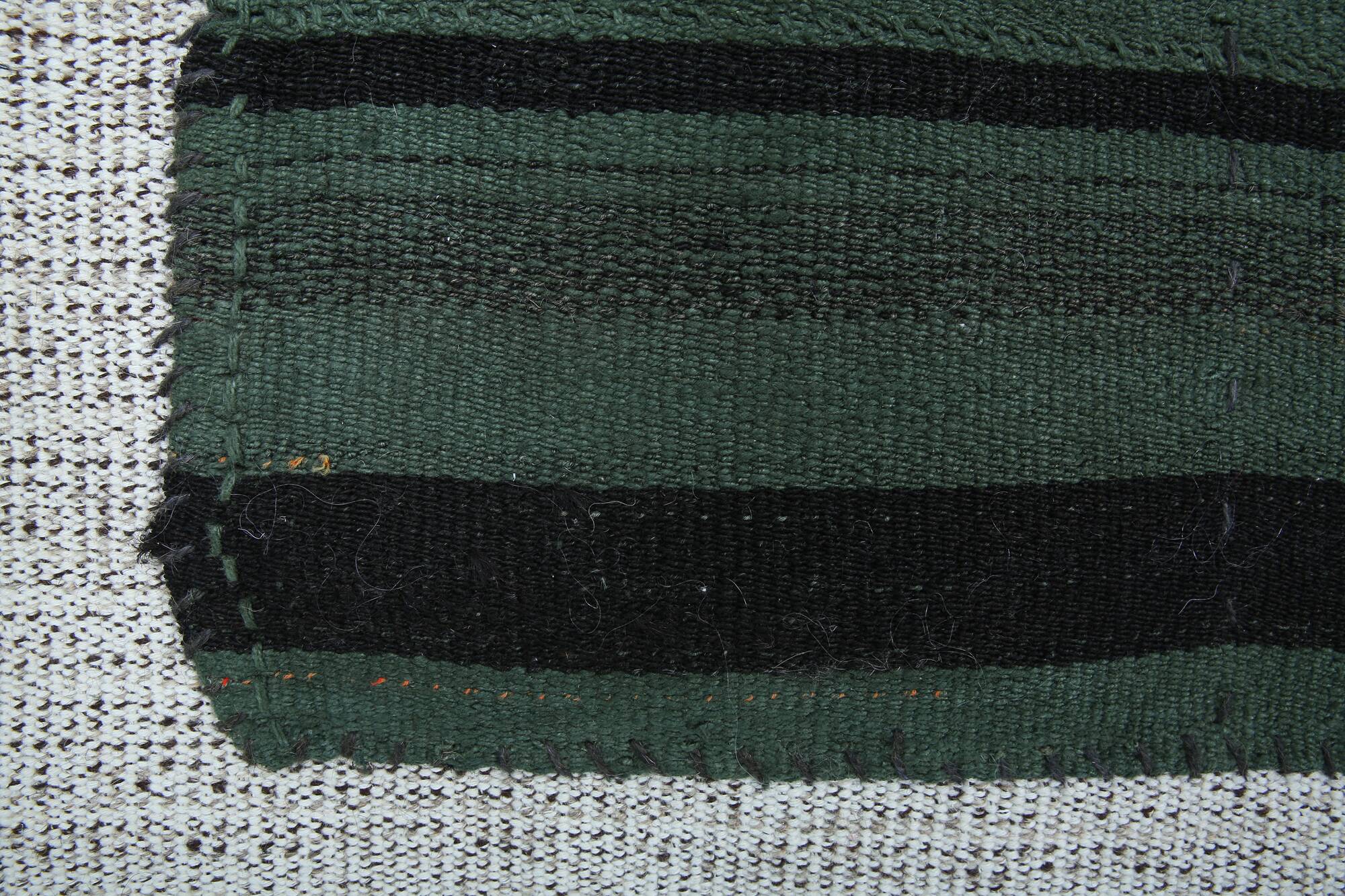 Green & Black Vintage Kilim Rug, 86x86Cm