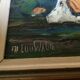 Landscape painting oil on hardboard signed Louwagie